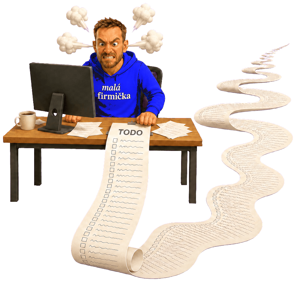 Martin zavalený nekonečným TODO seznamem
